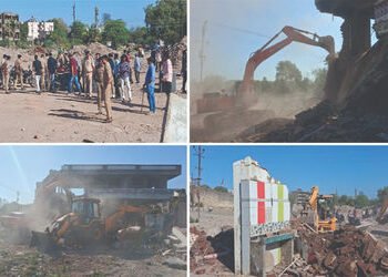 જામનગર પાલિકા દ્વારા બચુનગર વિસ્તારમાં આજે વહેલી સવારથી મેગા ડીમોલેશનની કાર્યવાહી હાથ ધરાઈ | Jamnaga…