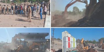 જામનગર પાલિકા દ્વારા બચુનગર વિસ્તારમાં આજે વહેલી સવારથી મેગા ડીમોલેશનની કાર્યવાહી હાથ ધરાઈ | Jamnaga…