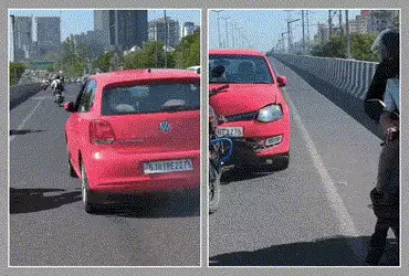 VIDEO: અમદાવાદના પકવાન બ્રિજ પર ગમખ્વાર અકસ્માત, ટક્કર બાદ બાઈક કારના બોનેટમાં ઘૂસી ગઈ, એક ઈજાગ્રસ્ત…