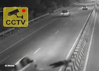 વાપી હાઈવે પર 20 મિનિટ ચાલ્યો મોતનો ખેલ, ટક્કર બાદ રાહદારી પરથી અનેક વાહનો પસાર થયા | vapi highway h…