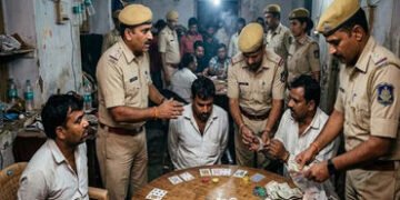 જામનગરમાં પોલીસનો જુગાર અંગે દરોડો: જાહેરમાં જુગાર રમી રહેલા પાંચ પત્તા પ્રેમીઓ પકડાયા | Police raid…