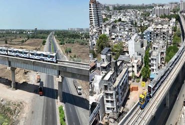 પાલિકાની ચૂંટણી પહેલા સુરતમાં મેટ્રો ટ્રેનનું ટ્રાયલ રન | Trial run of metro train in Surat before m…