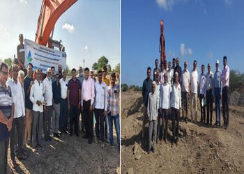 જામનગર જીલ્લાના 28 ગામોમાં સ્વ-ભંડોળથી તળાવ ઊંડા ઉતારી જળ સંચય કરવાના કાર્યના ભાગ રૂપે ઠેબા ગામમાં ક…