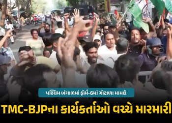 બંગાળ ચૂંટણી : ફોર્મ-6 વિવાદ મુદ્દે EC ઓફિસ બહાર બબાલ, TMC-BJP કાર્યકર્તાઓ વચ્ચે મારામારી | WB Elect…