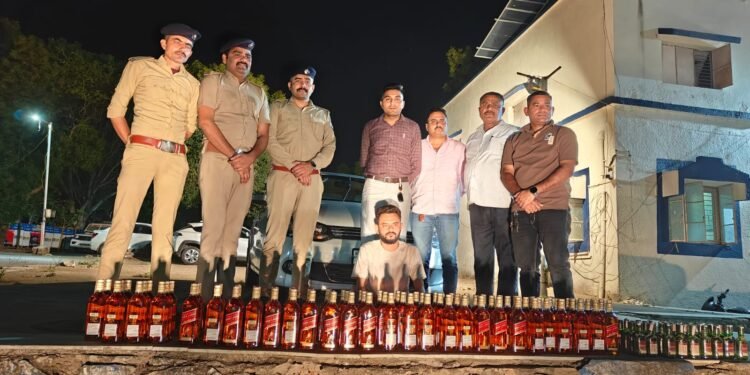 અંબાજીના નવા પીઆઇ સિંઘમ બન્યા,5.58લાખનો વિદેશી દારૂ પકડ્યો