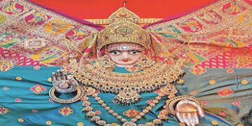 માંડલના શ્રી ખંભલાય માતાજીના લલાટ પર થયું ‘સૂર્યતિલક’ | ‘Suryatilak’ done on the forehead of Shri Kh…