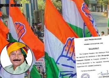 આણંદ: ઉમરેઠ વિધાનસભાની પેટા ચૂંટણી માટે કોંગ્રેસે ભૃગુરાજસિંહ ચૌહાણના નામની કરી જાહેરાત | Congress F…