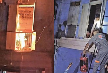 ધોળકાના કોઠ ગામે ગેસ સિલિન્ડર લીકેજ થતા મકાનમાં ભીષણ આગ | Massive fire breaks out in house due to ga…