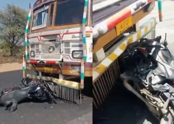 મહેસાણાના લાડોલ નજીક ટ્રક અને બાઈક વચ્ચે ભયાનક અકસ્માત, વડાલીના 2 ના મોત; 1 ગંભીર | Mehsana Ladol Ac…