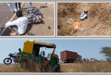 અમરેલી: વડીયાના મોરવાડા નજીક બાઈક સાથે અથડાયેલી રીક્ષામાંથી દેશી દારૂ ભરેલા કોથળા રોડ પર વિખેરાયા | …