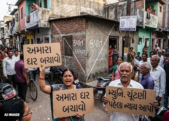 ચૂંટણી અગાઉ વિવાદ : અમદાવાદના ચાંદલોડિયામાં રોડ પહોળો કરવા એક હજાર મકાનોમાં કપાત આવશે | ahmedabad ch…