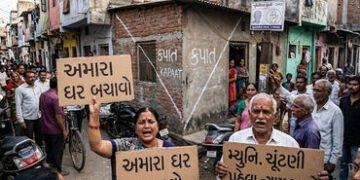 ચૂંટણી અગાઉ વિવાદ : અમદાવાદના ચાંદલોડિયામાં રોડ પહોળો કરવા એક હજાર મકાનોમાં કપાત આવશે | ahmedabad ch…