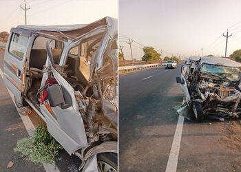 લાલપુર નજીક ટ્રેક્ટરની ટ્રોલી પાછળ ધડાકાભેર ઇકો કાર અથડાતાં ગોઝારા અકસ્માત : બે યુવાનોના અંતરિયાળ મૃ…
