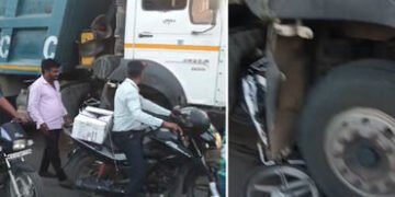 અમદાવાદના SG હાઈવે પર બેફામ ડમ્પરની અડફેટે બાઇક ચાલક સહિત 2ના મોત, ડ્રાઈવર ફરાર | Two Dead as Dumper…