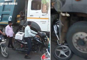 અમદાવાદના SG હાઈવે પર બેફામ ડમ્પરની અડફેટે બાઇક ચાલક સહિત 2ના મોત, ડ્રાઈવર ફરાર | Two Dead as Dumper…