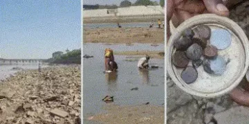 સાબરમતી ખાલી થતાં જ ‘ખજાના’ની શોધ: એક તરફ ગંદકી અને ખંડિત મૂર્તિઓ, બીજી તરફ મળ્યા રાજાશાહી વખતના સિક…