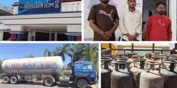 વલસાડના ભીલાડમાં LPG ગેસ ચોરીનું મોટું નેટવર્ક ચલાવતા 3 ઝડપાયા, ટેન્કર-સિલિન્ડર સહિત 63 લાખનો મુદ્દા…