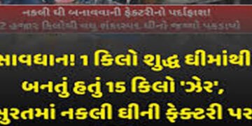 સુરતના સચિન GIDC માં નકલી ઘીની ફેકટરી : કેમિકલથી બનેલું 2029 કિલો ઘી કબજે | Fake ghee factory in Sac…