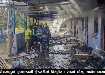 તમિલનાડુમાં ફટાકડાની ફેક્ટરીમાં વિસ્ફોટ : 23નાં મોત, અનેક ઘાયલ | Explosion at firecracker factory in…