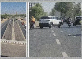 અમદાવાદના એસ.પી. રિંગ રોડ પર બોપલ જવા શોર્ટ કટના ચક્કરમાં જીવનું જોખમ, 2 કિમી ફરવાને બદલે લોકોએ પકડ્…