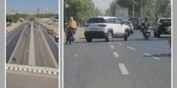 અમદાવાદના એસ.પી. રિંગ રોડ પર બોપલ જવા શોર્ટ કટના ચક્કરમાં જીવનું જોખમ, 2 કિમી ફરવાને બદલે લોકોએ પકડ્…