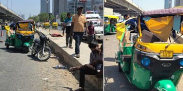 અમદાવાદ: SG હાઈવે પર બ્રિજના કામ માટે મૂકેલું બેરિકેડ પડતા રિક્ષા પલટી ગઈ, પતરું વાગતા મુસાફરનું મોત…