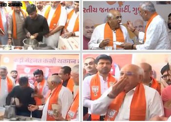 ગુજરાતમાં ઝાલમુરી-રસગુલ્લા સાથે પશ્ચિમ બંગાળની જીતની ઉજવણી: CM પણ પડીકું લેવા લાઈનમાં ઊભા રહ્યા! | G…