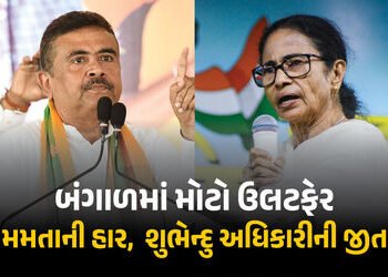 બંગાળમાં મોટો ઉલટફેર, ભવાનીપુરમાં મમતાની હાર, શુભેન્દુ અધિકારીની 15,114 મતોથી જીત | West Bengal Elec…