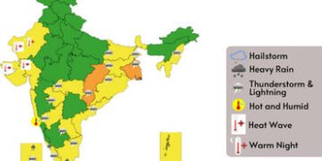 60ની ઝડપે પવન ફૂંકાશે, ગાજવીજ સાથે ભારે વરસાદનું એલર્ટ, IMDની અનેક રાજ્યોમાં ચેતવણી | India Weather …