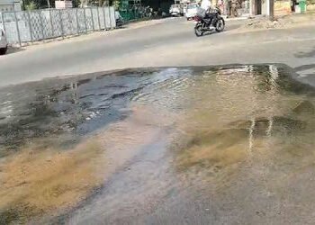 વડોદરાના કારેલીબાગ બાલભવન પાસે ઉચ્ચ અધિકારીઓના બંગલાની નજીક સપ્તાહથી પાણીની લાઈનમાં લીકેજ | Leakage …