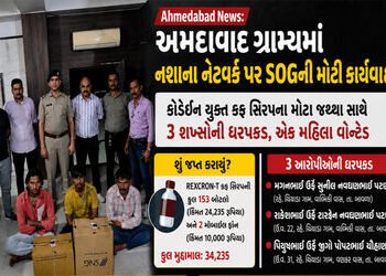 બાવળામાં નશાના કારોબારનો પર્દાફાશ: ચિયાડા ગામેથી કફ સિરપના જથ્થા સાથે 3 પકડાયા, જુહાપુરાની મહિલા ફરા…