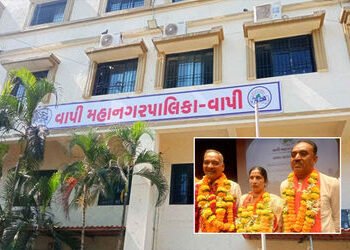 વાપી મહાનગરપાલિકાના મેયર અને ડે.મેયર બિનહરિફ ચૂંટાયા : કારોબારી સમિતિના ચેરમેન, પક્ષના નેતા, દંડકની …