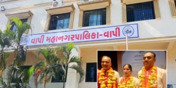 વાપી મહાનગરપાલિકાના મેયર અને ડે.મેયર બિનહરિફ ચૂંટાયા : કારોબારી સમિતિના ચેરમેન, પક્ષના નેતા, દંડકની …