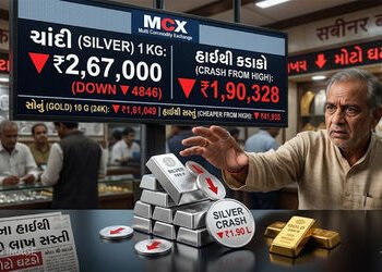 Weekly Update : ચાંદી ઓલ-ટાઇમ હાઈથી ₹1.90 લાખ કરતાં વધુ સસ્તી, સોનું પણ ₹1654 ગગડ્યું | Silver Price…