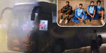 IPL ફાઈનલ હાર્યા બાદ ગુજરાત ટાઈટન્સ ટીમ દુર્ઘટનાનો શિકાર, રોડ વચ્ચે બસમાં શોર્ટ સર્કિટ બાદ ધૂમાડો ફે…