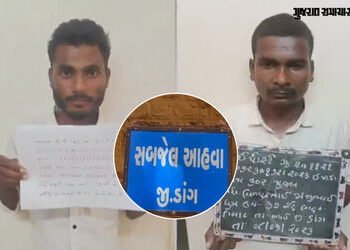 આહવા સબ જેલમાંથી બે રીઢા કેદીઓ ફરાર, પેટમાં દુખે છેનું બહાનું કાઢી જેલ કર્મીને ધક્કો માર્યો, વ્યવસ્થ…