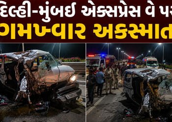 દિલ્હી-મુંબઈ એક્સપ્રેસ હાઈવે લોહીલુહાણ, ત્રિપલ અકસ્માતમાં કારનો બુકડો બોલાયો, 4 લોકોના મોત | Delhi M…