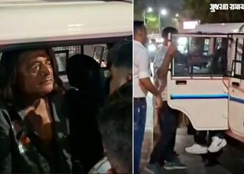 અમદાવાદ: ખાડિયામાં ખાખીનો ખોફ ઓગળ્યો? કુખ્યાત મોન્ટુ નામદારે પોલીસ વાનમાં બેઠા-બેઠા ગાળો ભાંડી | ahm…