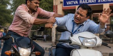 અમદાવાદ : વટવામાં રેલવે કર્મચારીનો વાહન અથડાવી અધિકારી ઉપર હુમલો | Emon chon angangen taraku a atai …
