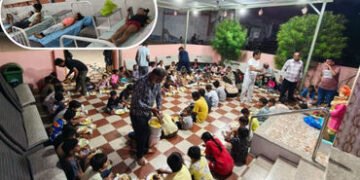 ભુજ: માધાપરમાં બટુક ભોજનમાં છાશ પીવાથી 45 વધુ બાળકોની તબિયત લથડી, સારવાર અર્થે ખસેડાયા | bhuj madhap…
