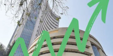 સેન્સેક્સ 544 પોઈન્ટ ઉછળી 76808 | Sensex rises 544 points to 76808
