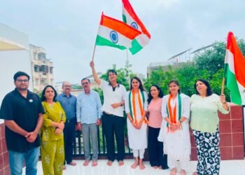 હર ઘર તિરંગા અભિયાન અંતર્ગત ઘાટલોડિયા ખાતે રાષ્ટ્રધ્વજ વંદન કાર્યક્રમ યોજાયો